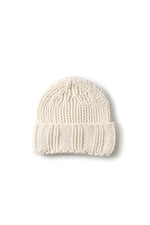 Ari Mütze in Blanc – handgestrickte Kaschmir Beanie von WARM ME