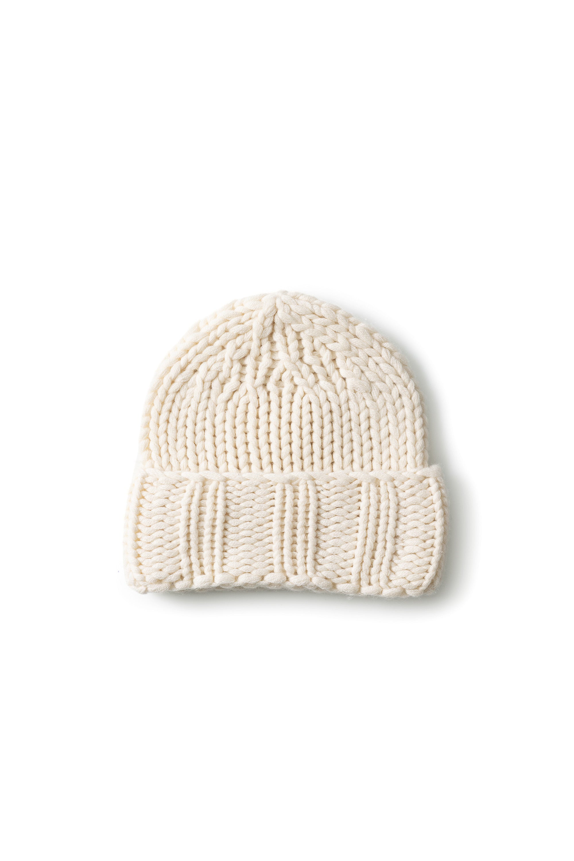 Ari Mütze in Blanc – handgestrickte Kaschmir Beanie von WARM ME