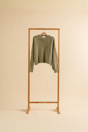 Camille Pullover in Silver Sage – WARM ME Kaschmir