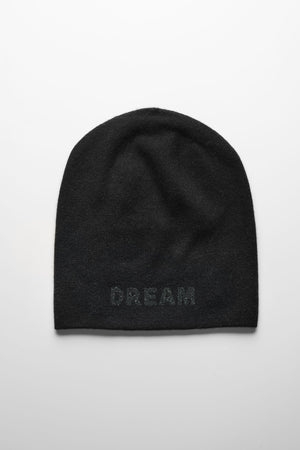 Damian DREAM Mütze in Schwarz mit Kristallen – WARM ME Kaschmir