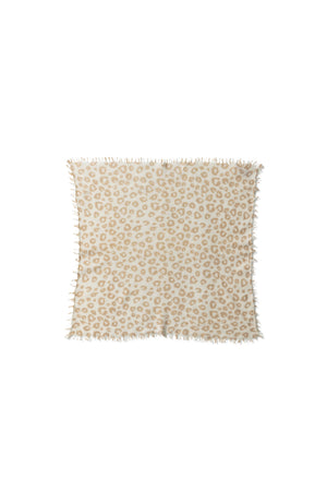 Felix LEO Schal in Pastel Parchment & Nomad – Leopardenmuster Kaschmirtuch von WARM ME