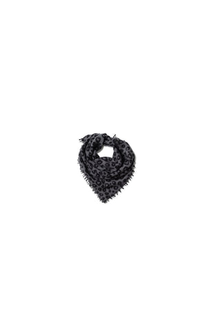 Felix LEO Schal in Woodland Gray & Schwarz Detailansicht – WARM ME