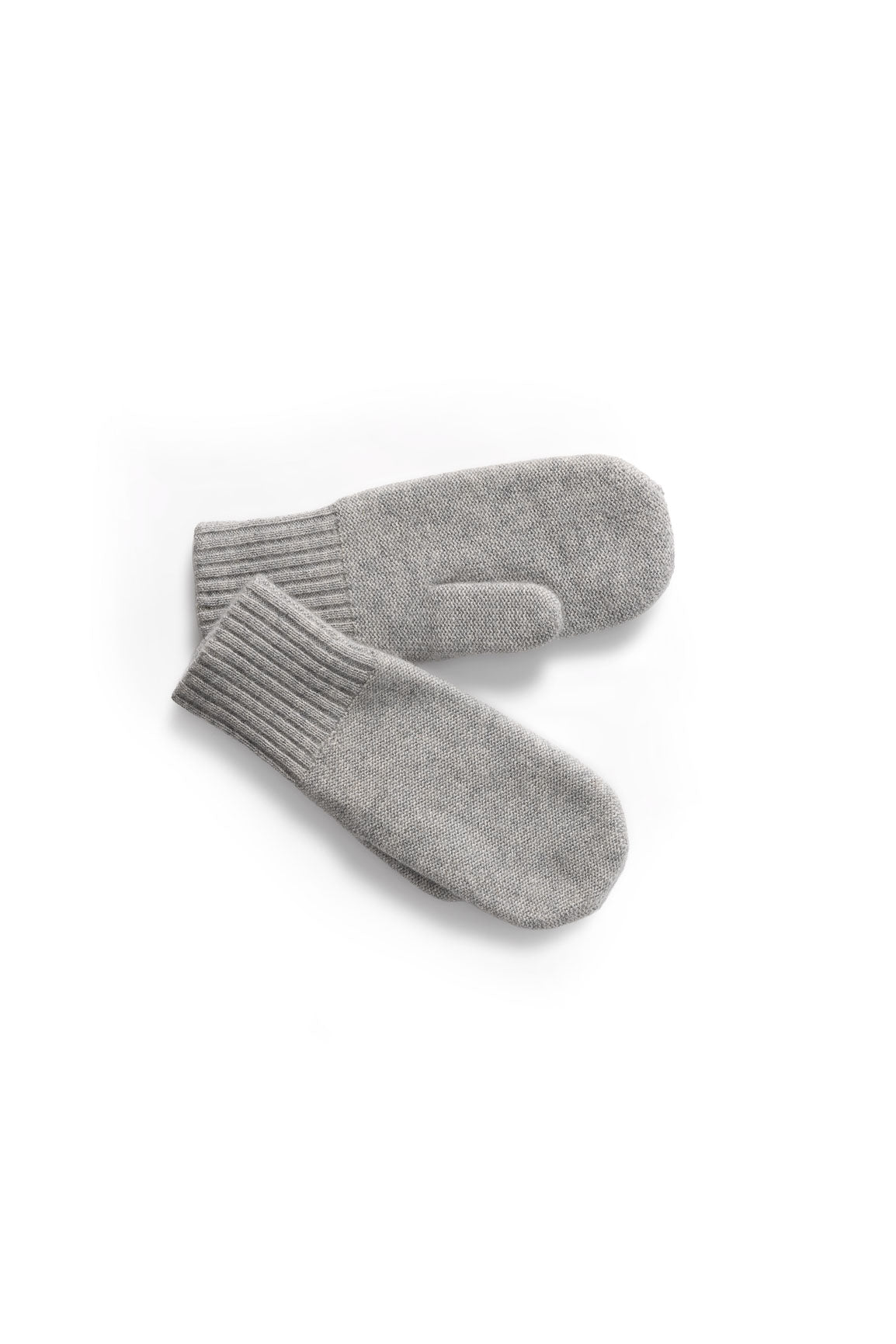 Cashmere mittens in Light Grey Melange – cashmere gloves by WARM ME