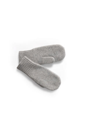Cashmere mittens in Light Grey Melange – cashmere gloves by WARM ME