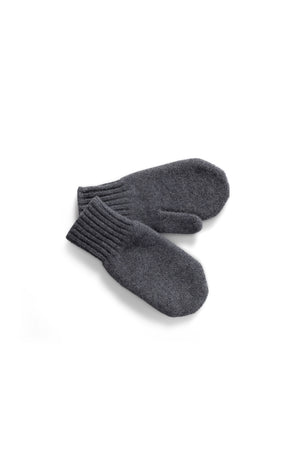 Cashmere mittens in Dark Grey Melange – cashmere gloves by WARM ME