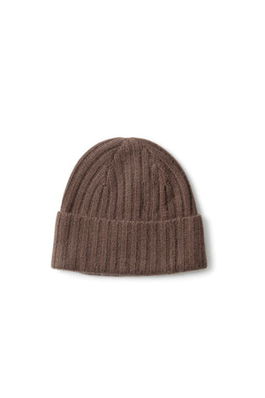 Popeye Mütze in French Roast Detailansicht – Kaschmir Beanie von WARM ME