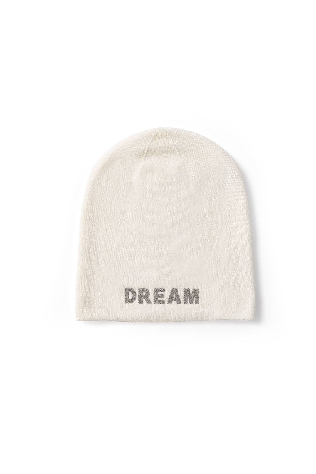 Kaschmirmütze in Blanc mit Kristallelement DREAM Rund Silber – WARM ME Crystals