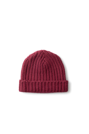 Alex Mütze in Burgundy – chunky Kaschmir Beanie von WARM ME