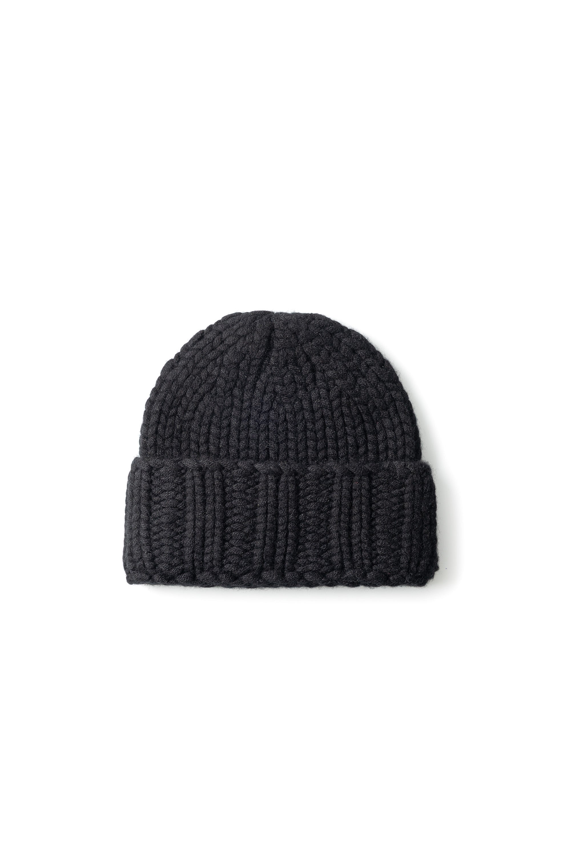 Ari Mütze in Schwarz – handgestrickte Kaschmir Beanie von WARM ME