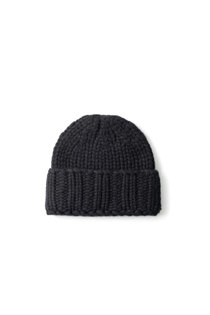 Ari Mütze in Schwarz – handgestrickte Kaschmir Beanie von WARM ME