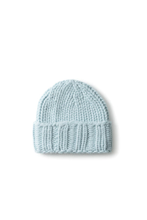 Ari Mütze in Ether – handgestrickte Kaschmir Beanie von WARM ME