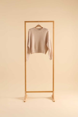 Camille Pullover in Pastel Parchment – WARM ME Kaschmir