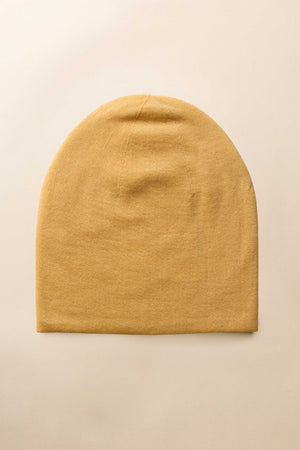 Flap Me Mütze in Banana Cream Gelb – Kaschmir Beanie von WARM ME