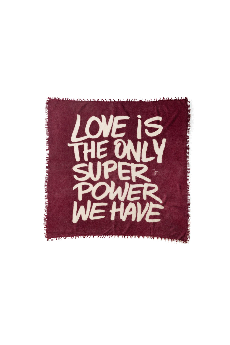 Francoise LOVE Foulard coloris Maroon Banner / White Alyssum – foulard en cachemire, WARM ME x Studio JFK