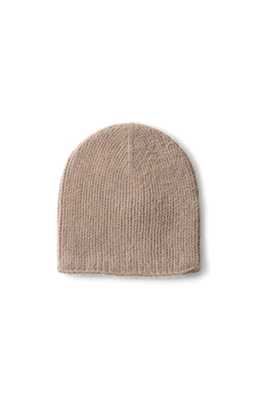 Lotti Mütze in Chocolate Malt – fein gerippte Kaschmir Beanie von WARM ME
