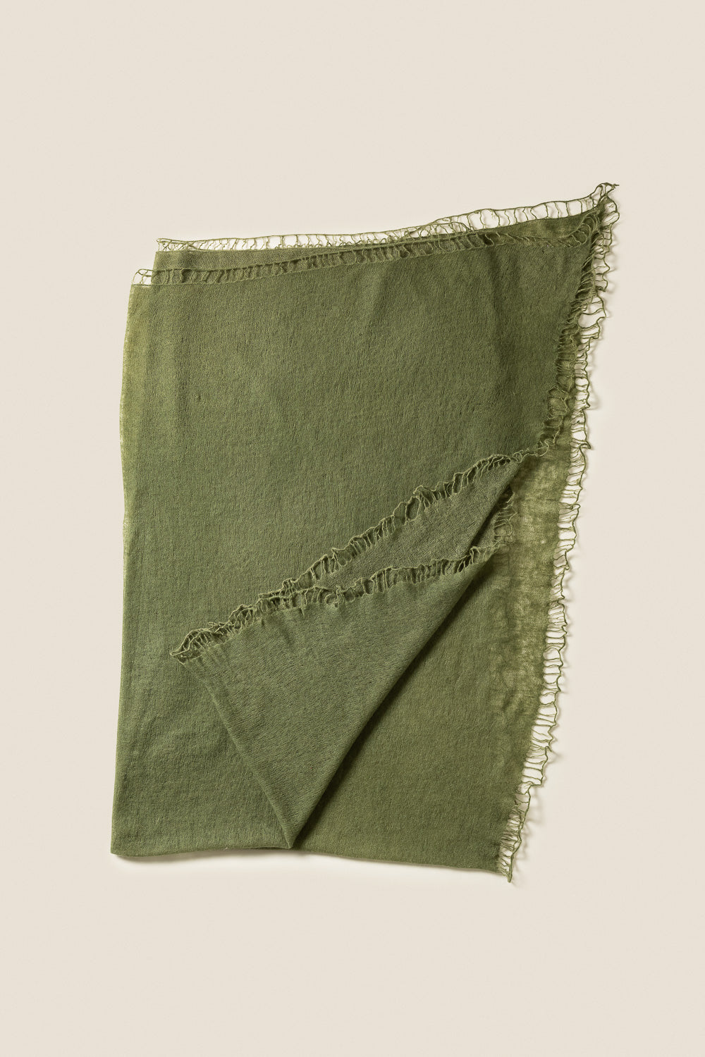 Nomad Scarf Flat Dye in Epsom and Mayfly – cashmere scarf by WARM ME