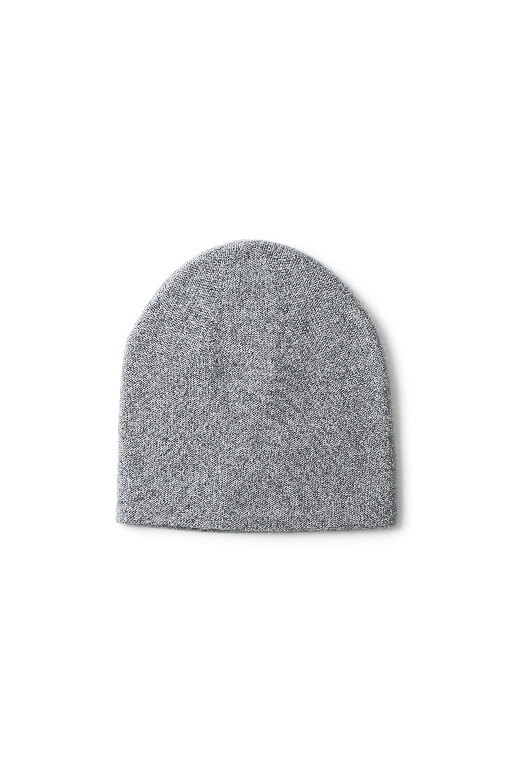 Simplex Mütze in Medium Grey – schlanke Kaschmir Beanie von WARM ME