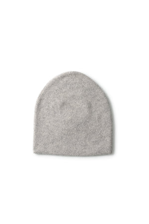 Simplex Mütze in Light Grey Melange – schlanke Kaschmir Beanie von WARM ME